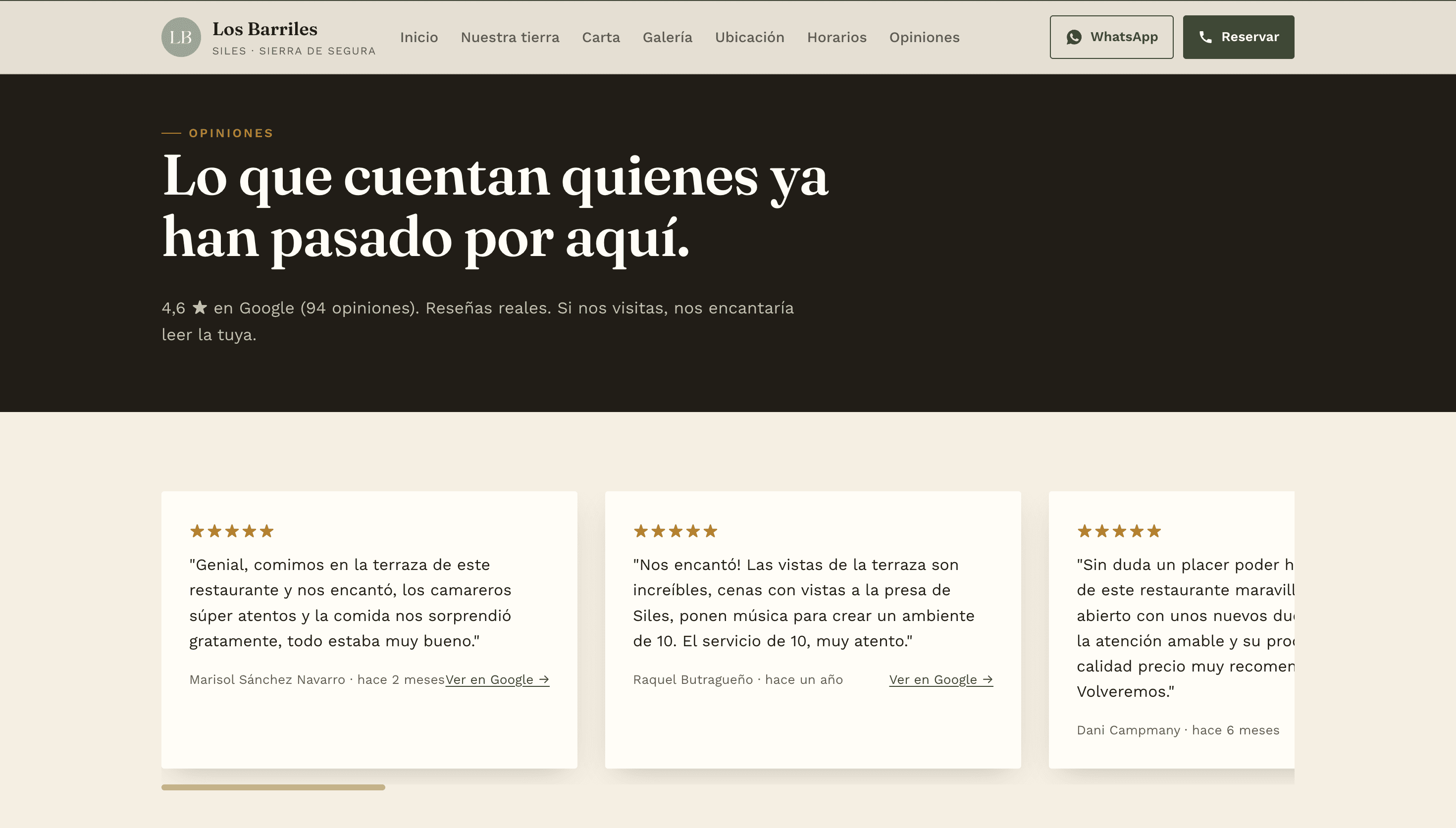 Reseñas reales de clientes en Los Barriles