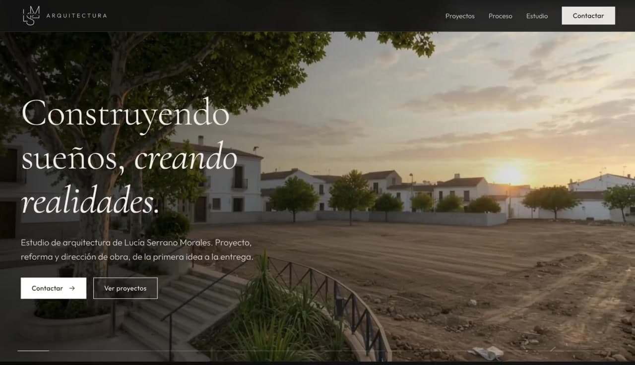 Portada de LSM Arquitectura con el vídeo de la construcción del teatro auditorio de Siles